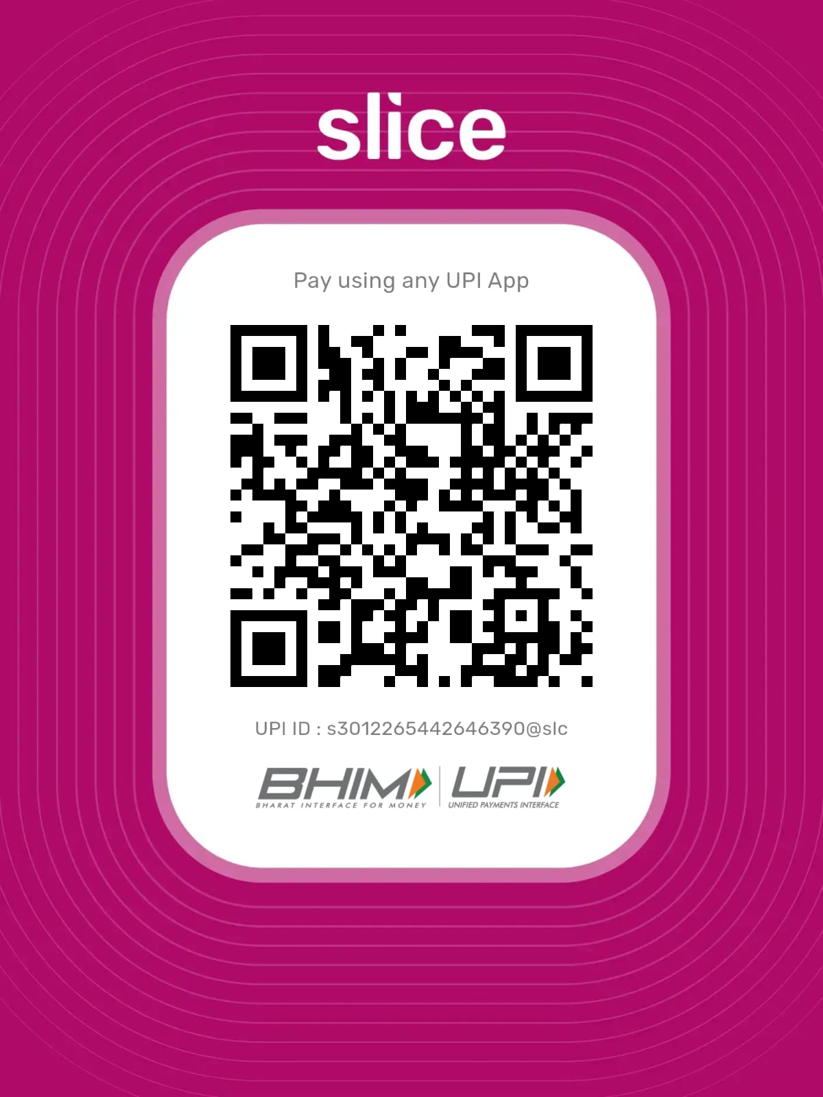 Aura Slice UPI QR Code